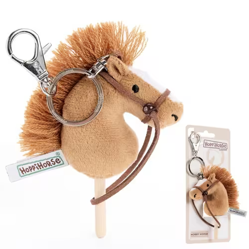 HoppiHorse nøgle ring med kæphest - Chestnut