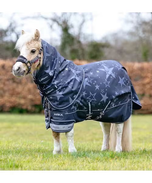 LeMieux Arika Star dækken - 200g - Navy, 5,9" - 125cm